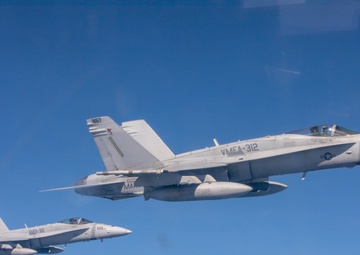 U.S. Marines aerial refuel during Cope North 25