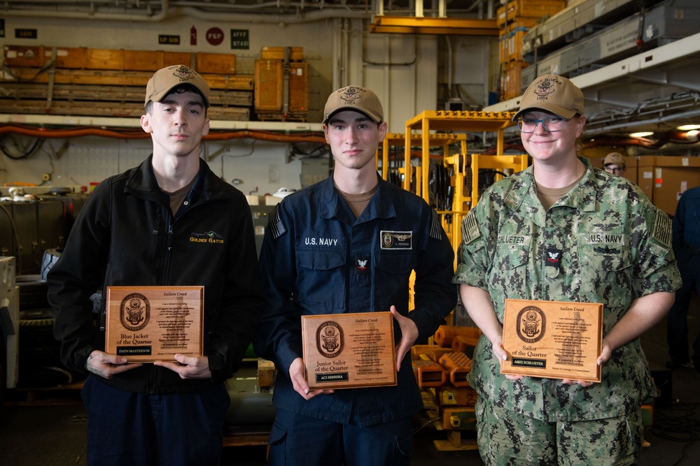 Boxer Sailors announce Sailor of the Quarter