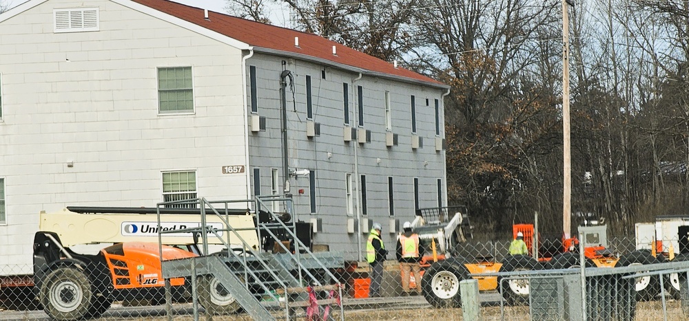 Relocation of World War II-era barracks at Fort McCoy