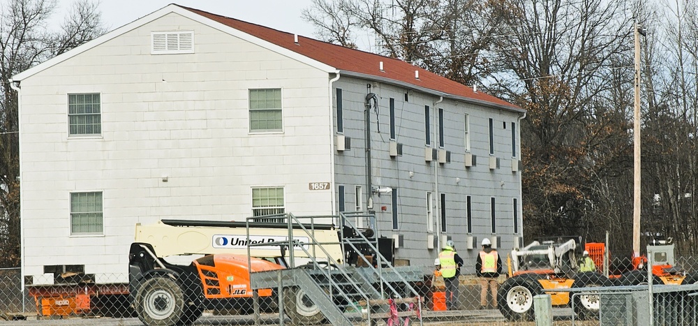 Relocation of World War II-era barracks at Fort McCoy