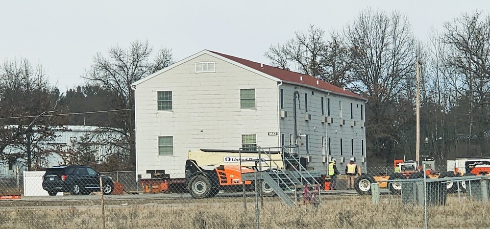 Relocation of World War II-era barracks at Fort McCoy