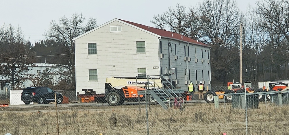 Relocation of World War II-era barracks at Fort McCoy