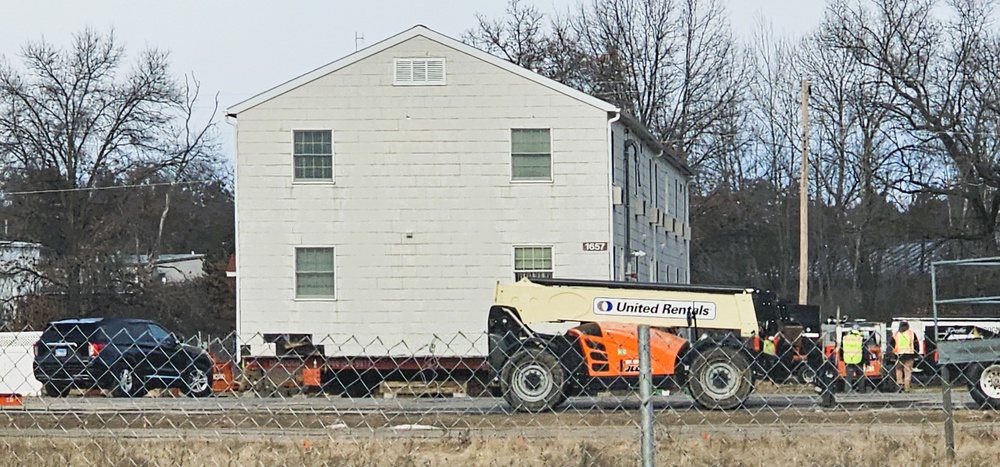 Relocation of World War II-era barracks at Fort McCoy