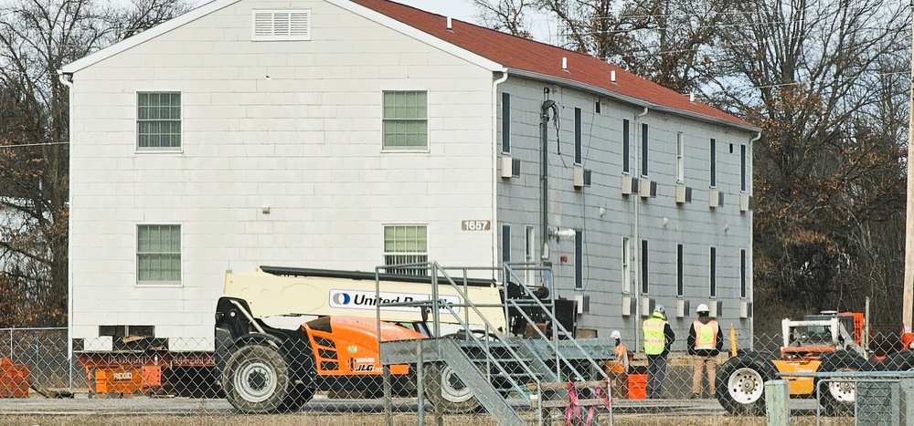 Relocation of World War II-era barracks at Fort McCoy