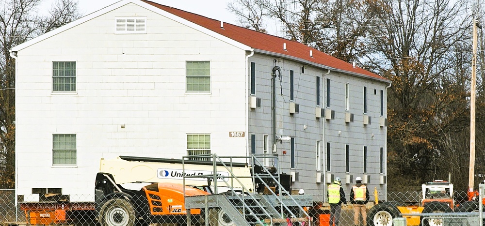 Relocation of World War II-era barracks at Fort McCoy