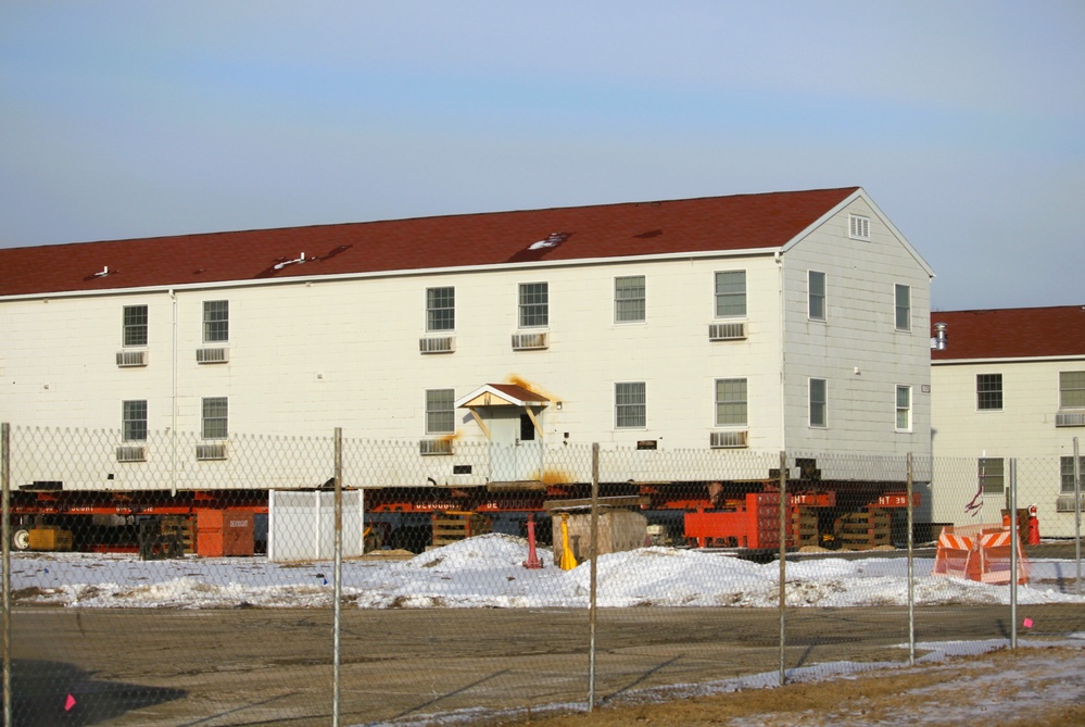 Relocation of World War II-era barracks at Fort McCoy