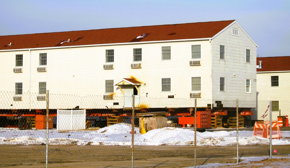 Relocation of World War II-era barracks at Fort McCoy