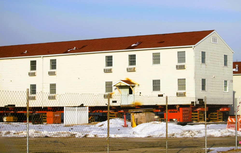 Relocation of World War II-era barracks at Fort McCoy