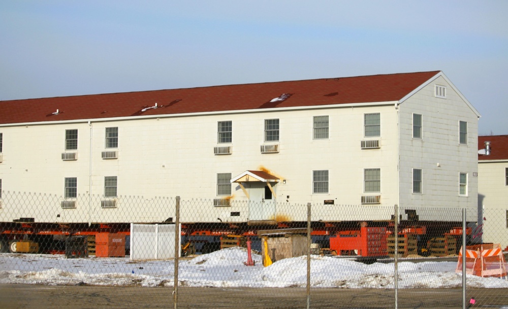 Relocation of World War II-era barracks at Fort McCoy