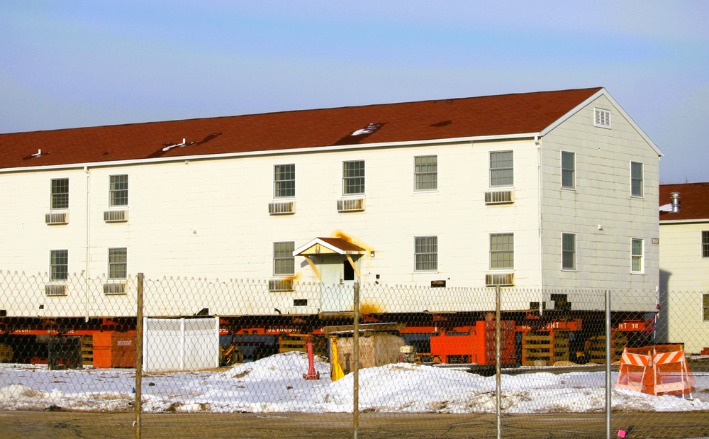 Relocation of World War II-era barracks at Fort McCoy