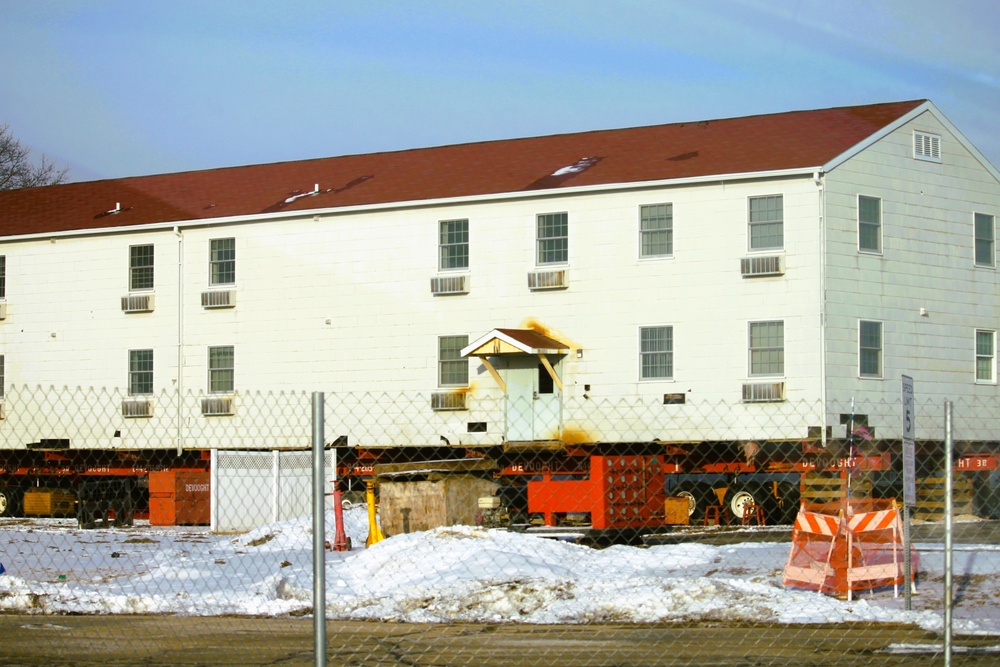 Relocation of World War II-era barracks at Fort McCoy