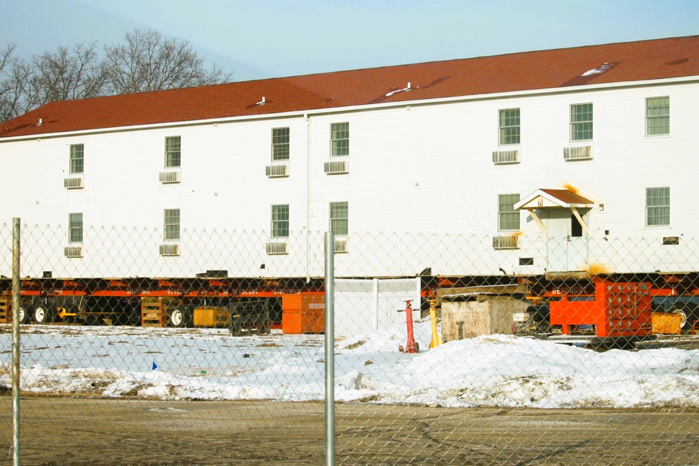 Relocation of World War II-era barracks at Fort McCoy