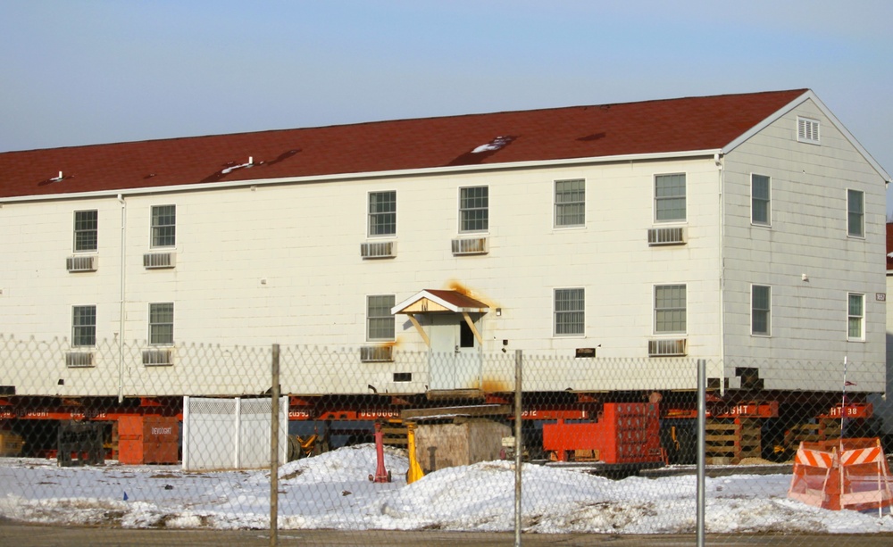 Relocation of World War II-era barracks at Fort McCoy