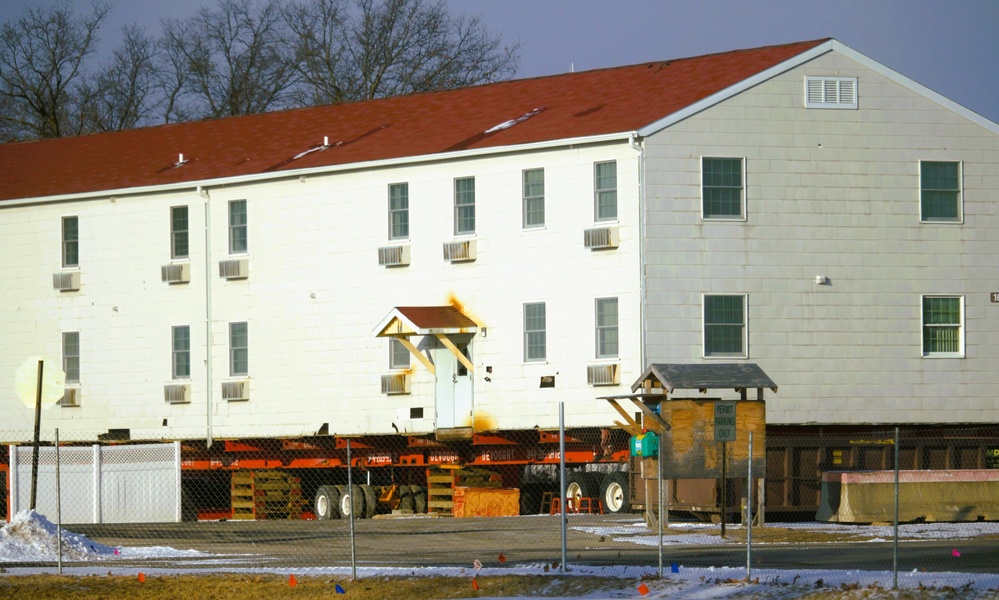 Relocation of World War II-era barracks at Fort McCoy