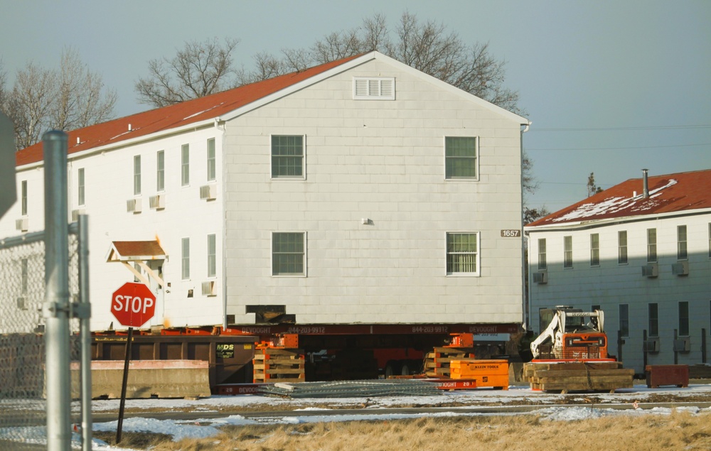 Relocation of World War II-era barracks at Fort McCoy