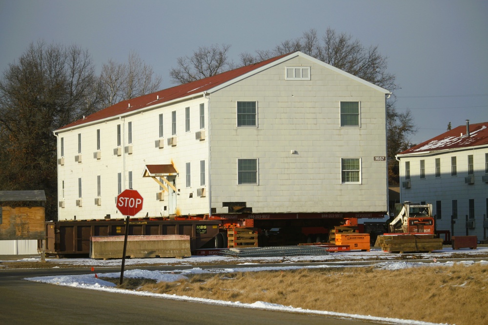 Relocation of World War II-era barracks at Fort McCoy