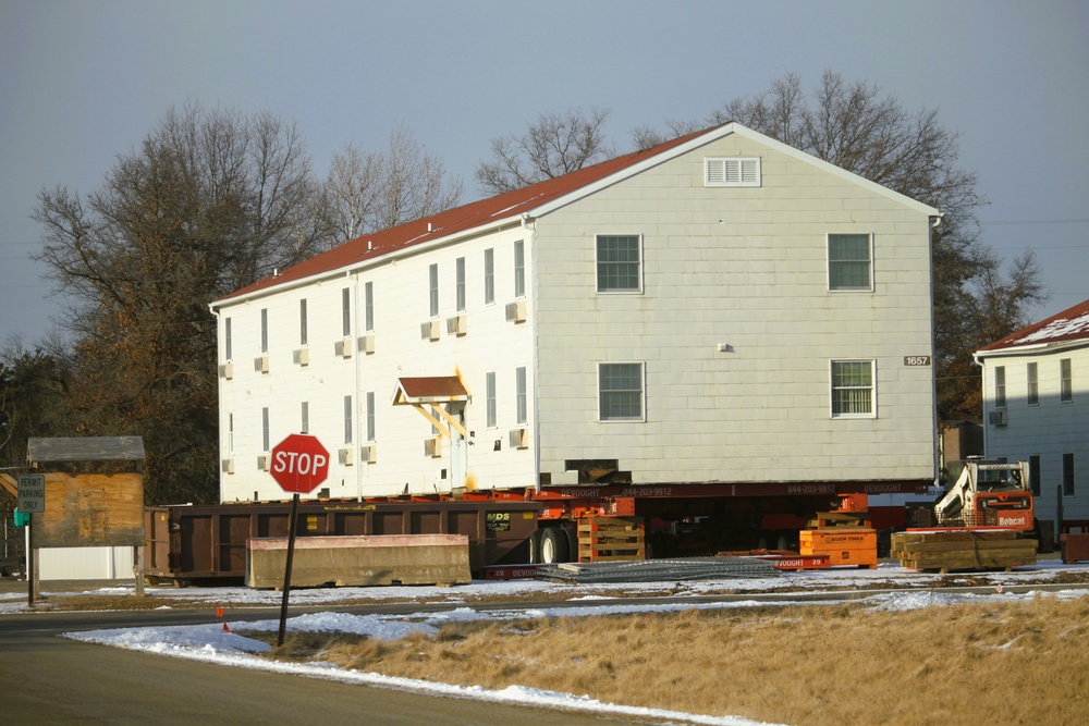 Relocation of World War II-era barracks at Fort McCoy