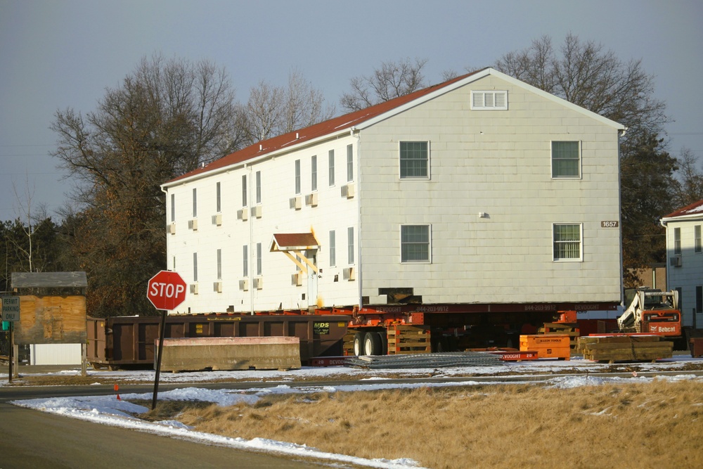 Relocation of World War II-era barracks at Fort McCoy