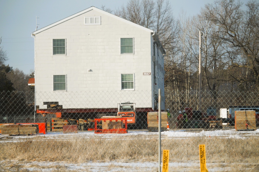 Relocation of World War II-era barracks at Fort McCoy