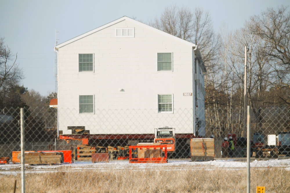 Relocation of World War II-era barracks at Fort McCoy