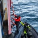 USCGC Polar Star (WAGB 10) conducts crew exchange in McMurdo Sound during Operation Deep Freeze