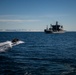 USCGC Polar Star (WAGB 10) conducts crew exchange in McMurdo Sound during Operation Deep Freeze