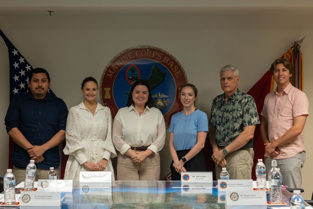 Staff Delegate Daniel Ramirez and distinguished visitors tour Camp Blaz