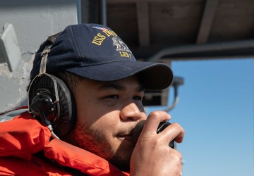USS Iwo Jima Conducts Fueling At Sea Operations