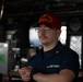 USCGC Polar Star (WAGB 10) conducts crew exchange in McMurdo Sound during Operation Deep Freeze
