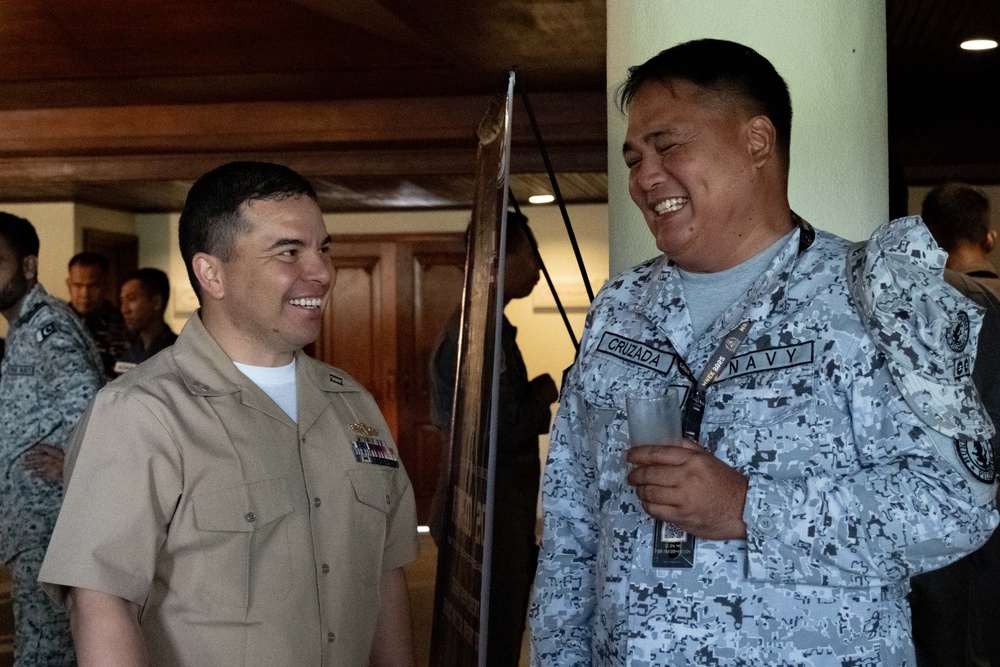U.S. Navy Sailors participate in Mutilateral Naval Exercise Komodo 2025 presail brief