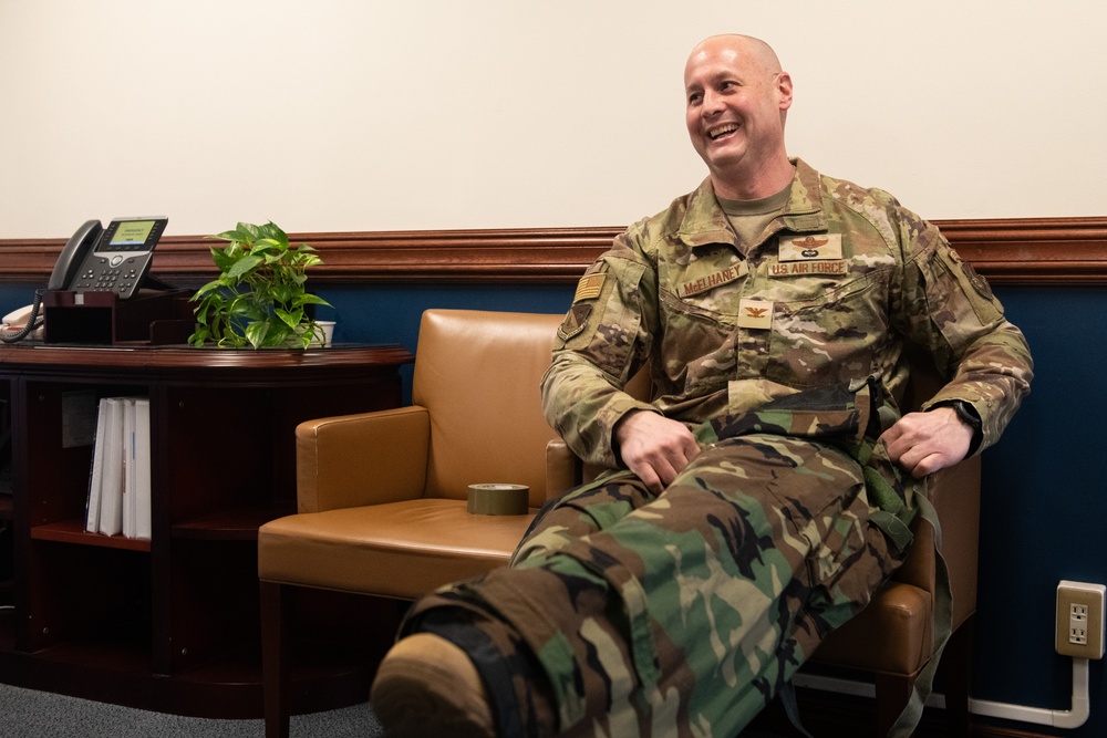 374 AW command team dons MOPP gear in preparation for BM 25-2