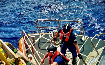 U.S. Coast Guard conducts routine security boarding on tank vessel off Guam