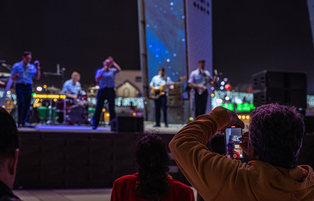 The AFCENT Band performs at the Sheikh Zayed Festival