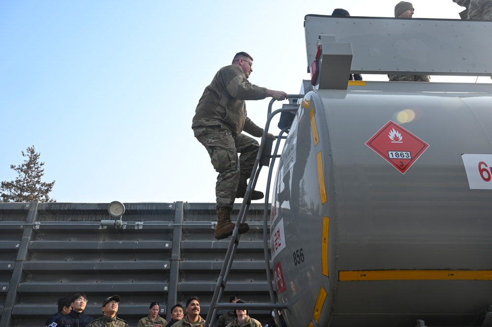 8th LRS POL flight tours new aircraft refueling unit