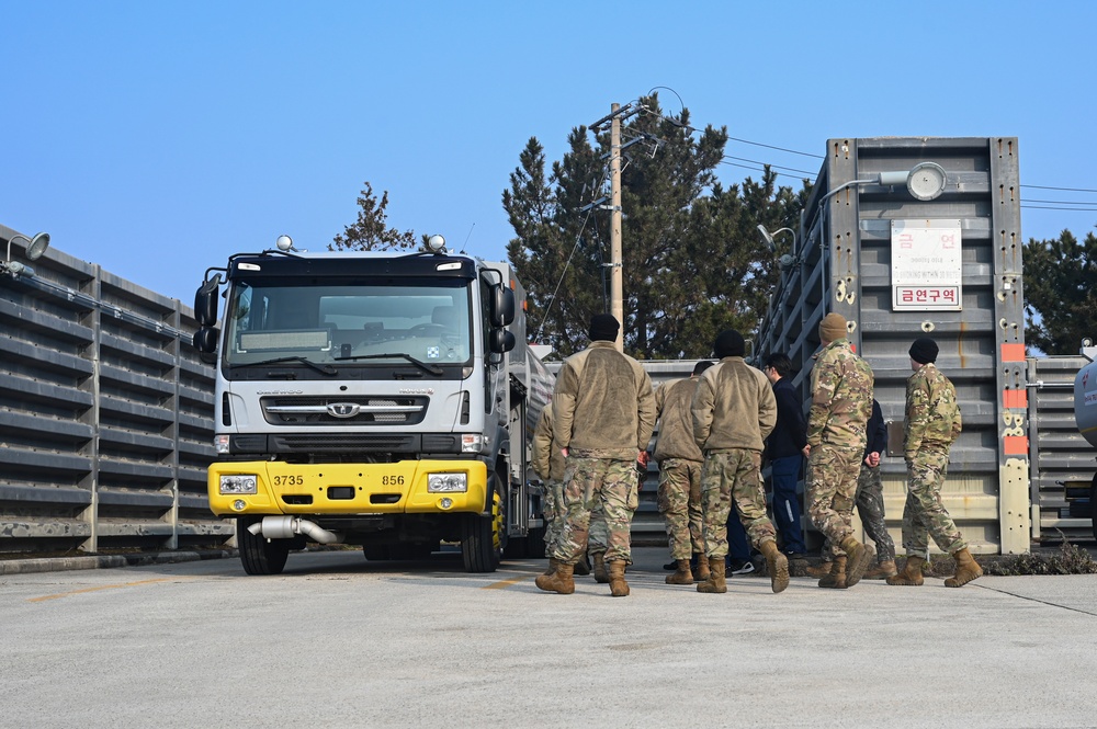 8th LRS POL flight tours new aircraft refueling unit