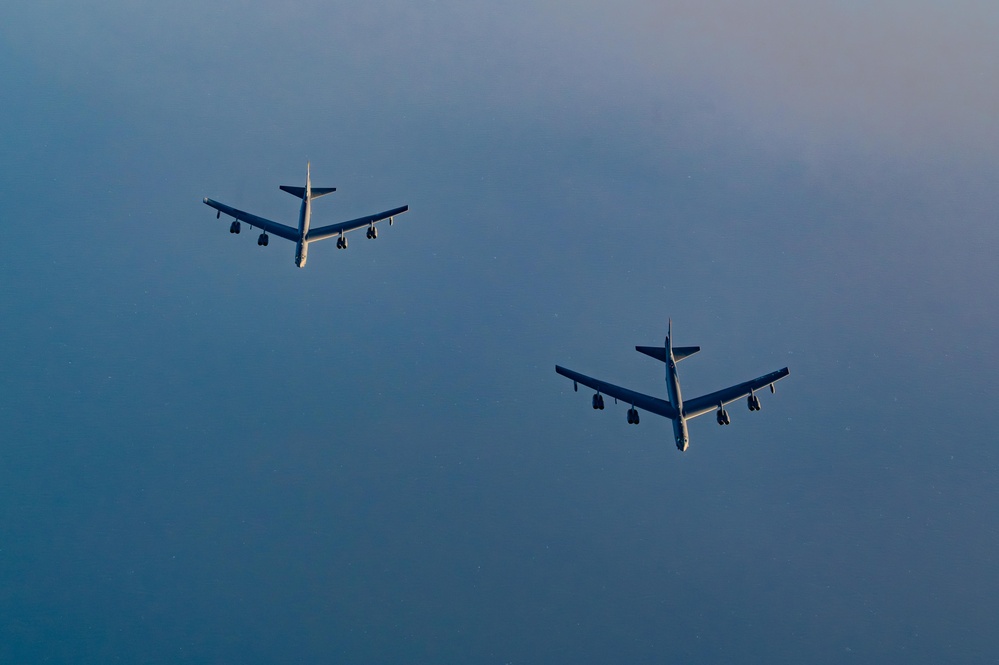 B-52 strategic bombers overfly USCENTCOM AOR during bomber task force mission