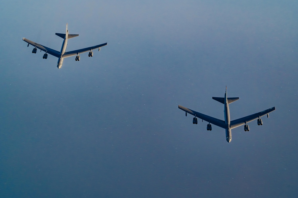 B-52 strategic bombers overfly USCENTCOM AOR during bomber task force mission