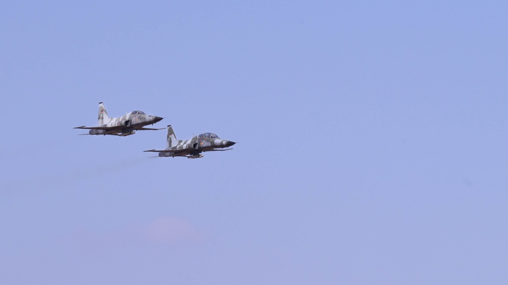 US, KDF control aircraft during an air ground integration display at Justified Accord