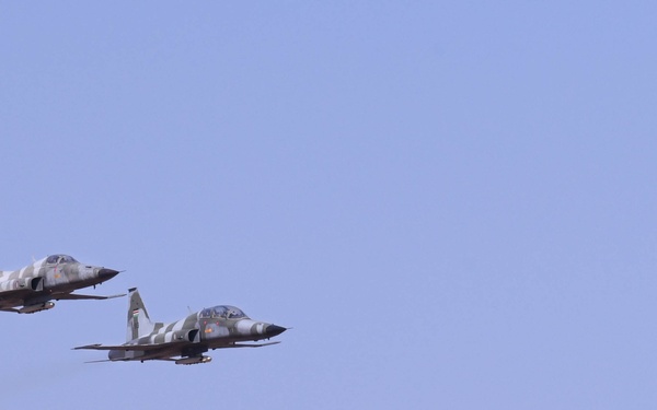 US, KDF control aircraft during an air ground integration display at Justified Accord