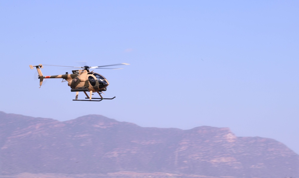 US, KDF control aircraft during an air ground integration display at Justified Accord
