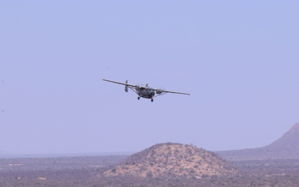 US, KDF control aircraft during an air ground integration display at Justified Accord