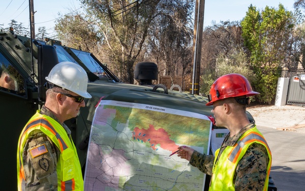 Army, Marine leaders observe wildfire hazardous waste cleanup