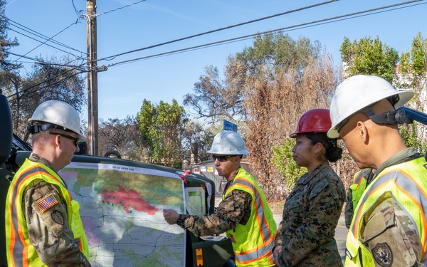 Army, Marine leaders observe wildfire hazardous waste cleanup
