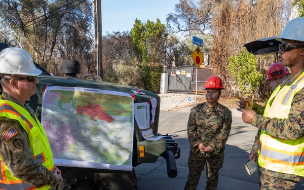 Army, Marine leaders observe wildfire hazardous waste cleanup