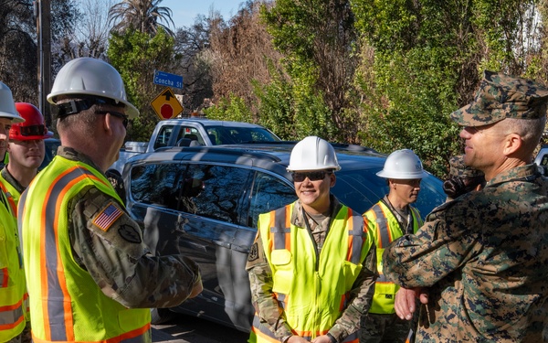 Army, Marine leaders observe wildfire hazardous waste cleanup
