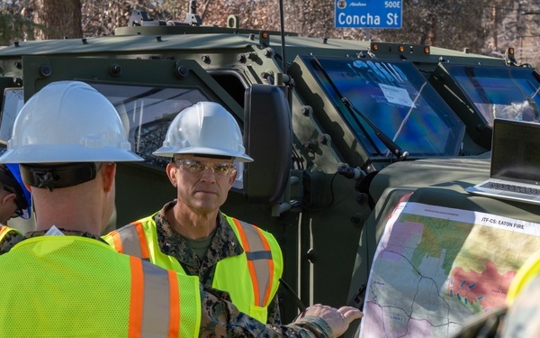 Army, Marine leaders observe wildfire hazardous waste cleanup