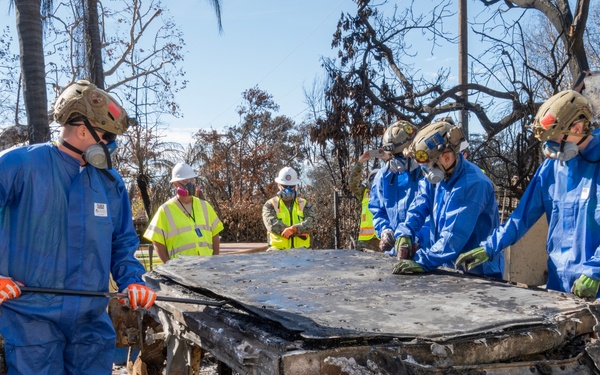 Army, Marine leaders observe wildfire hazardous waste cleanup