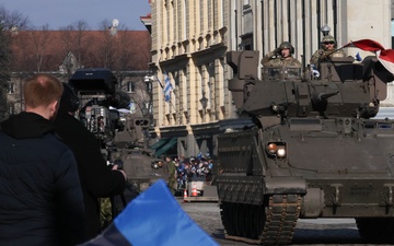 U.S. and NATO Soldiers Display Unity on Estonian Independence Day