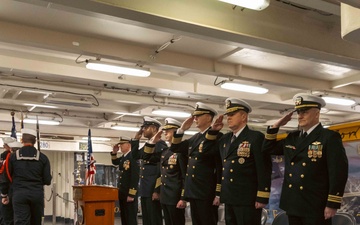 USS Gerald R. Ford (CVN 78) holds Destroyer Squadron 2 change of command ceremony