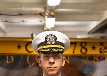USS Gerald R. Ford (CVN 78) holds Destroyer Squadron 2 change of command ceremony